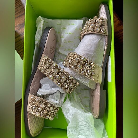 Sam Edelman Womens Ezel Embellished Slide Sandals | SZ 6.5M - Picture 5 of 8